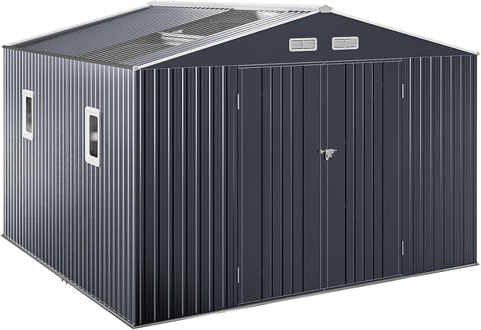 ​​10x12 Metal Shed with Floor Frame Kit & Reinforced Construction - Image 8