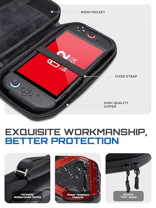 SUPCASE for Nintendo Switch 2 Carrying Case 2025, Spacious Portable Hard Shell - Image 4