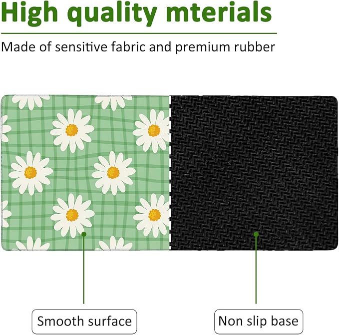 Daisy Floral Gaming Mouse Pad XXL Large Desk Mouse Pad Keyboard Mat - Image 3