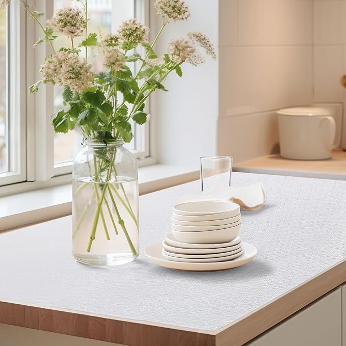 Drawer Shelf Liner for Kitchen Cabinets Non-Adhesive, Non Slip Shelf Paper - Image 7