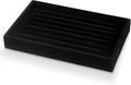 Valyria Velvet 7 Slots Ring Earrings Trays Showcase Display Jewelry Organizer by Valyria