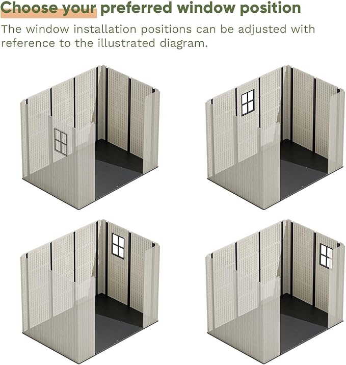 Patiowell 8 x 6 FT Plastic Outdoor Storage Shed - Image 6