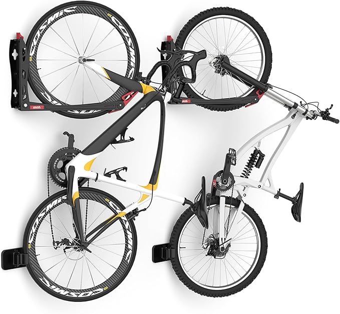 TORACK BIKEPAL Space Saving Wall Mounted Swivel Bike Racks, Vertical Bike Wall by TORACK
