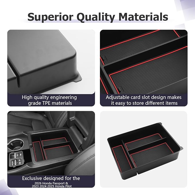 LUWU 2026 Passport Center Console Organizer Compatible - Image 5