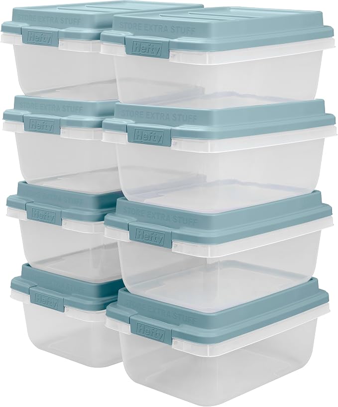 Hefty HI-RISE 18 Qt Plastic Storage Bins by Hefty