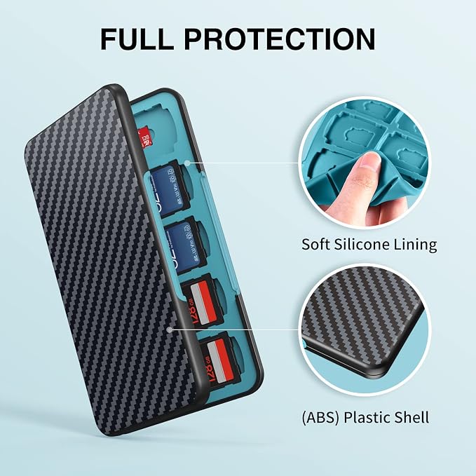 HEIYING Memory Card Case for SD/TF Cards, Portable SD Card Holder Storage Case - Image 5
