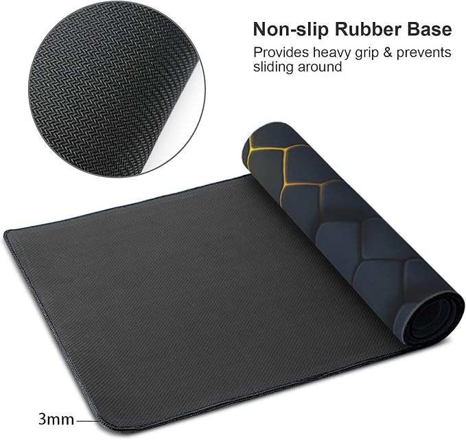 Cool Honeycomb Large Mouse Pad, Gaming Desk Mat, XXL Keyboard Desk Pad Mat - Image 4