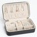 Portable Jewelry Organizer for Travel Compact Leather Jewelry Box by V-LafuyJewelryBox