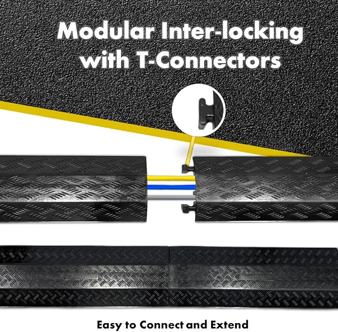 Kable Kontrol Drop Over Floor Cord Cover – 40” Inch Long 3 Channel Cable or - Image 4