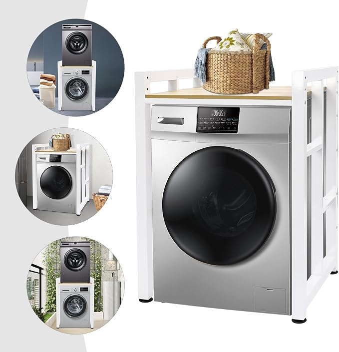 Washer Dryer Stacking Rack Stand, Heavy Duty Washer&Dryer Storage Shelves - Image 6