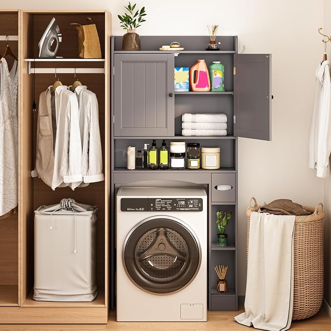 Ahomly Over The Toilet Storage Cabinet, 32.3" W Over Toilet Bathroom Organizer - Image 9