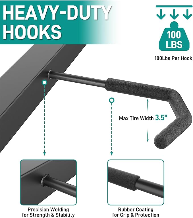 EVERHANGER Freestanding Bike Rack, Vertical Bike Rack Stand - Image 3