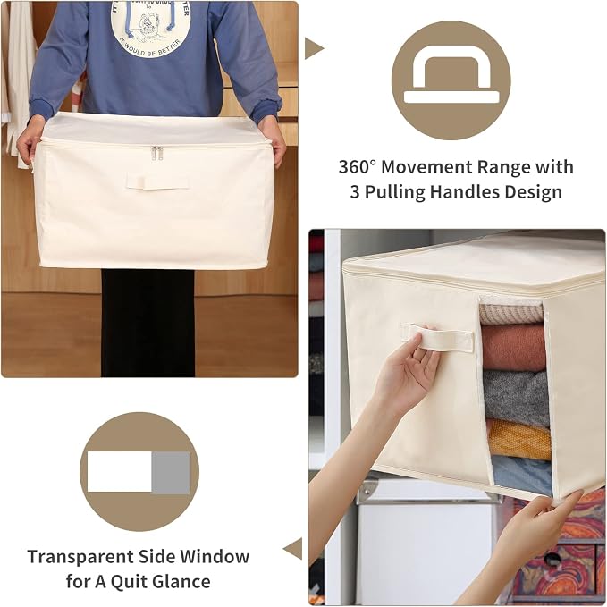 Canvas Comforters Bags Closet Organizers and Storage - Image 4