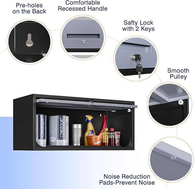 Yizosh Metal Garage Wall Cabinet - Image 5