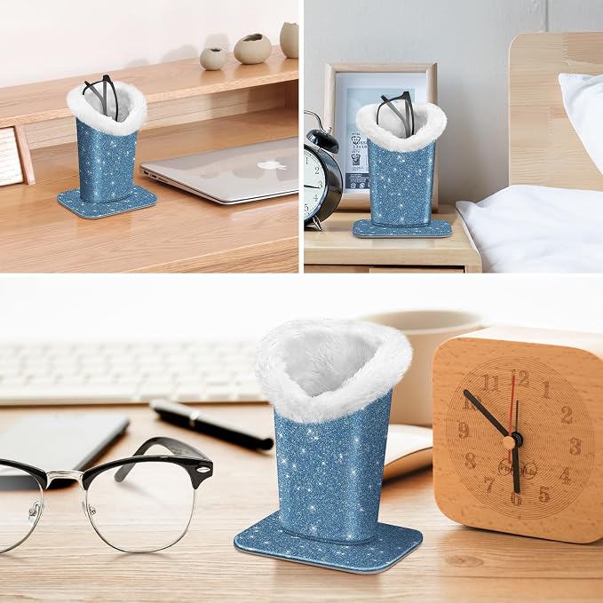 Fintie Plush Lined Eyeglasses Holder, Glasses Stand Case, Anti-scratch Glasses - Image 7
