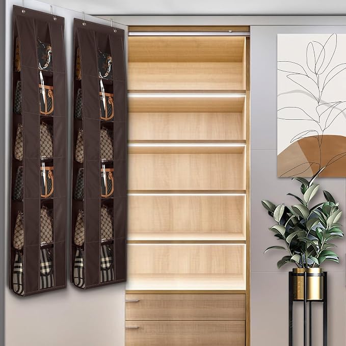 Lirex Over The Door Organizer, 2 Pack Handbag Storage - Image 6