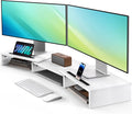 AMERIERGO Dual Monitor Stand Riser- 3 Shelf Screen Stand by AMERIERGO