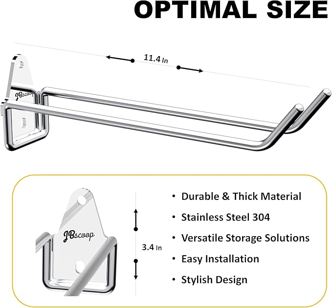JBscoop Stainless Steel 304 Garage Hooks, Heavy Duty Organizer & Wall Mount - Image 3