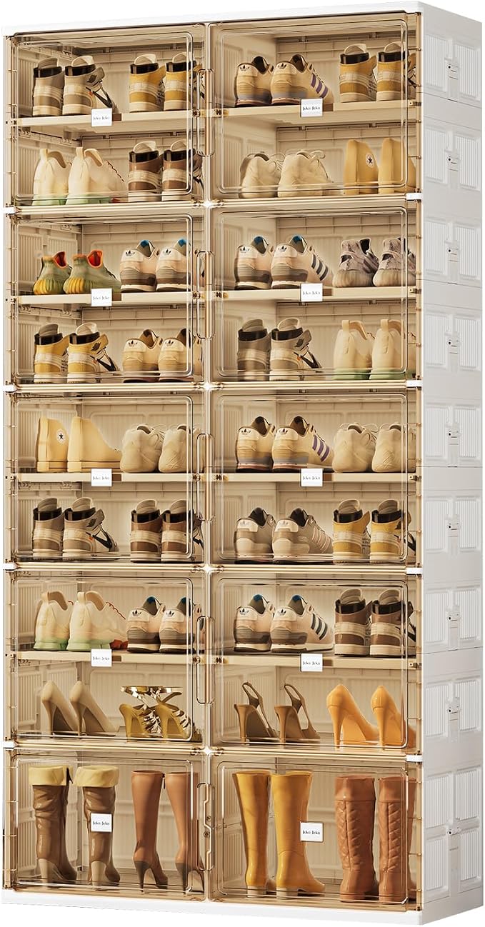 JEKO&JEKO 9 Tiers Foldable Boot and Shoe Storage Rack Cabinet by JEKOJEKO