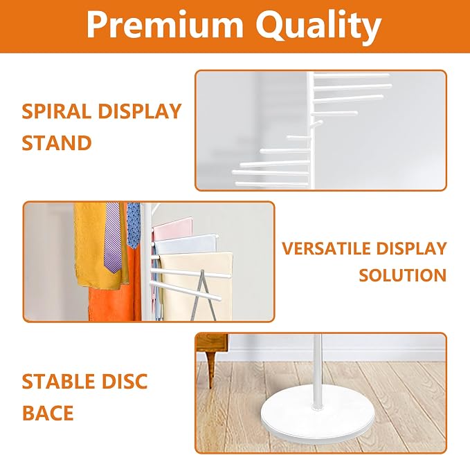 Royxen Scarf Organizer 20 Tiers, Scarf Display Stand - Image 4
