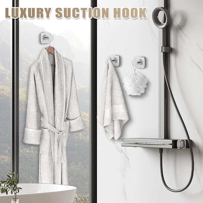 No-Drill Reusable Suction Cup Hooks, Coat Hook - Image 6