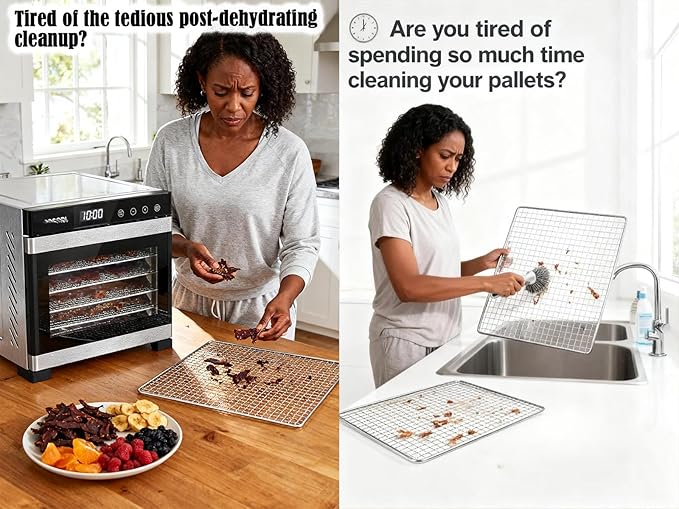 Non-Stick Silicone Dehydrator Liners: 11.4x11.4 inch Fit Cercker/CE-12 - Image 3