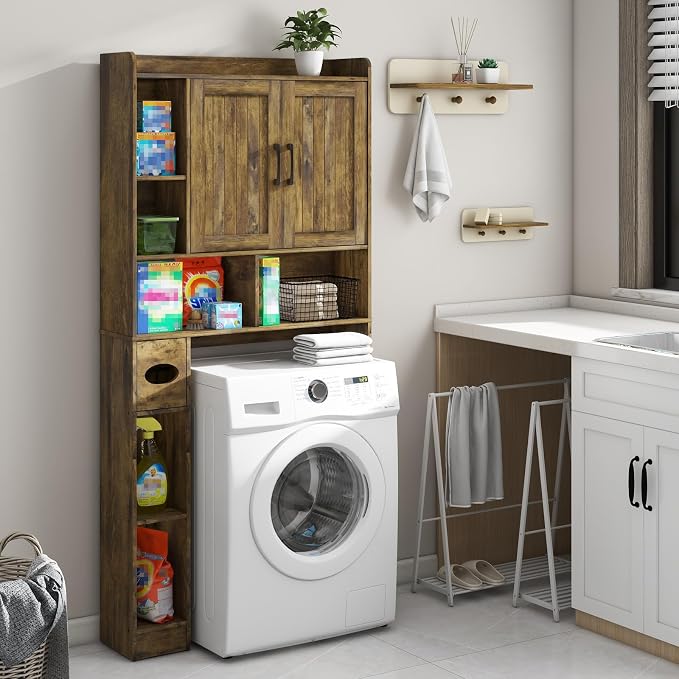 Vabches Over The Toilet Storage Cabinet, Farmhouse Storage Cabinet Over Toilet - Image 5