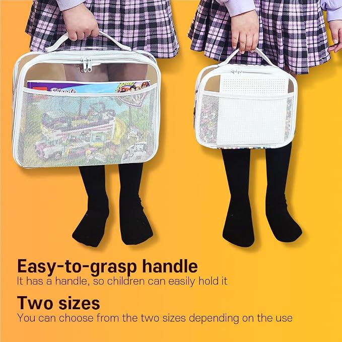 holay 4 Packs PVC Zippered Blocks Set, Board game Storage Organizer Case - Image 6