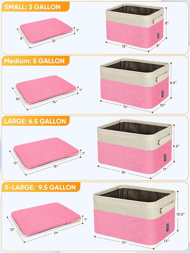 BALEINE 3 Pack Fabric Storage Bins - Image 2