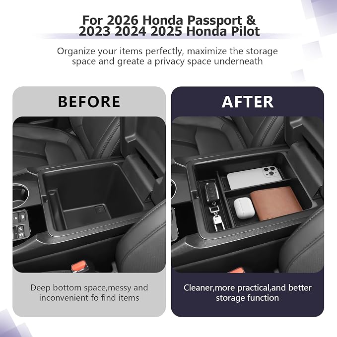 LUWU 2026 Passport Center Console Organizer Compatible - Image 2
