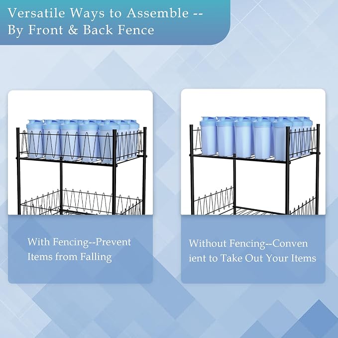 ETELI Water Bottle Organizer 4 Tier FreeStanding Water Bottle Holder Storage - Image 5