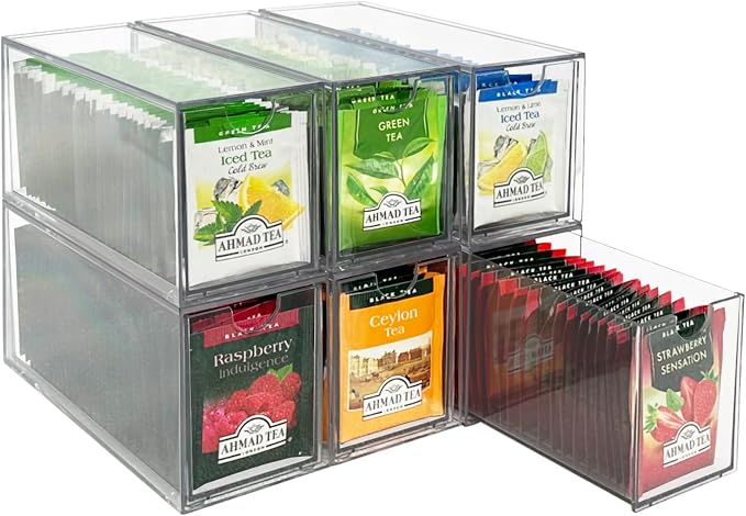 6-Pack Tea Bag Drawers Organizer by Unknown