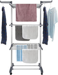 Bigzzia Clothes Drying Rack Folding Drying Rack Clothing 4 Tier Clothes Horses by ThinkBigLiveBigger