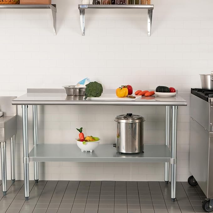 HARDURA Stainless Steel Prep & Work Table 30 x 72 Inches NSF Heavy Duty - Image 7