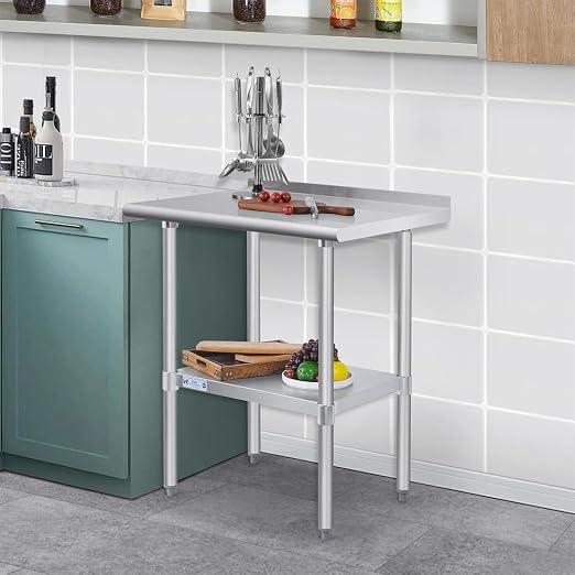 Hally Stainless Steel Table for Prep & Work 24 x 30 Inches, NSF Commercial - Image 2
