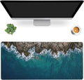 Desk Mat, Sea Waves and Fantastic Coast Gaming Mouse Pad, XXL Extended Mouse by MIOAOSRT