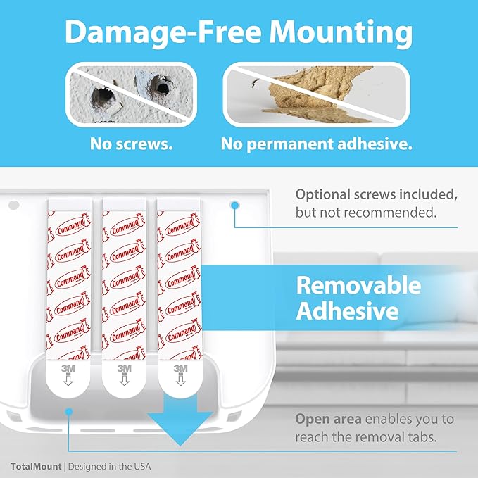 TotalMount Hole-Free Remote Holder – Eliminates Need to Drill Holes in Your Wall - Image 4