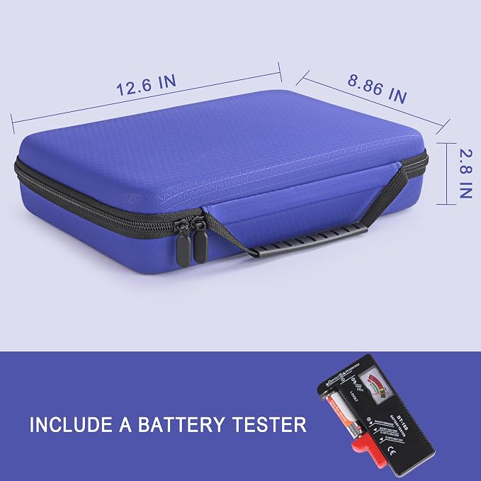 Battery Organizer Storage Case for AA AAA C D 9V, for 7 Batteries Variety Pack - Image 4