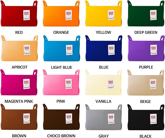 Collapsible Felt BABYPINK Storage Bin Small 7.1"x5.1"x5.1" – Foldable Basket - Image 2