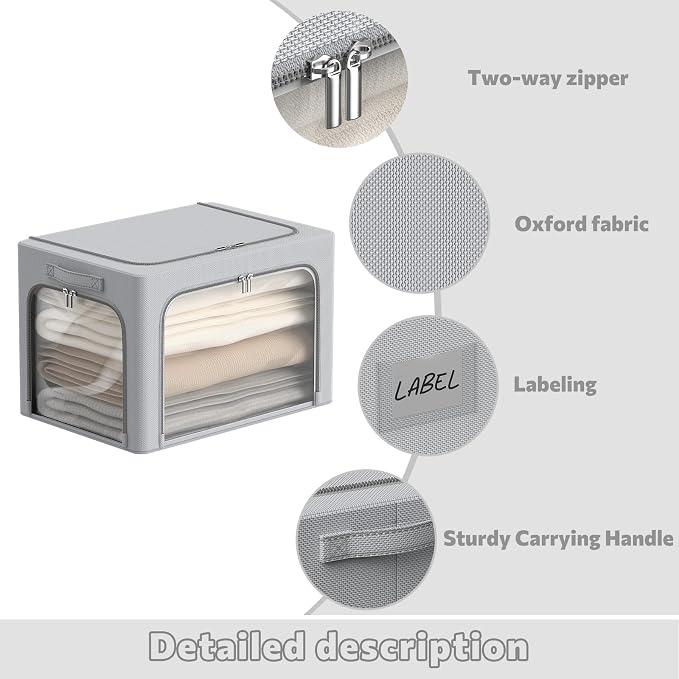 CYhom 3Pack Clothes Storage Bins - Image 4