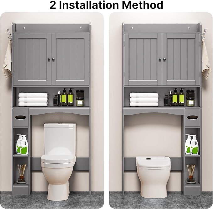 Ahomly Over The Toilet Storage Cabinet, 32.3" W Over Toilet Bathroom Organizer - Image 6