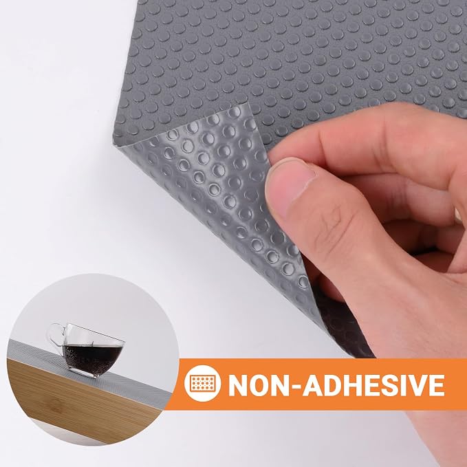 FLPMIX 11" Cabinet Drawer Liner Dark-Grey: Waterproof Kitchen Drawer Mat 11 x - Image 6