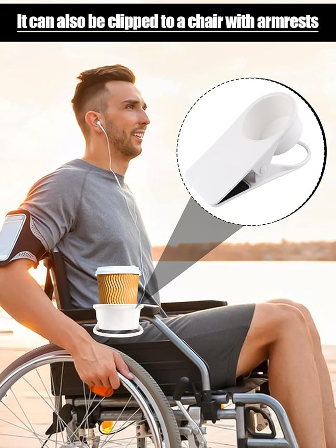 2PCS Drinking Cup Holder Clip, Kalolary Desk Bottle Cup Stand DIY Glass Clamp - Image 5