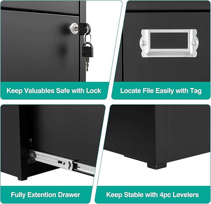 SISESOL 2 Drawer File Cabinet - Image 5