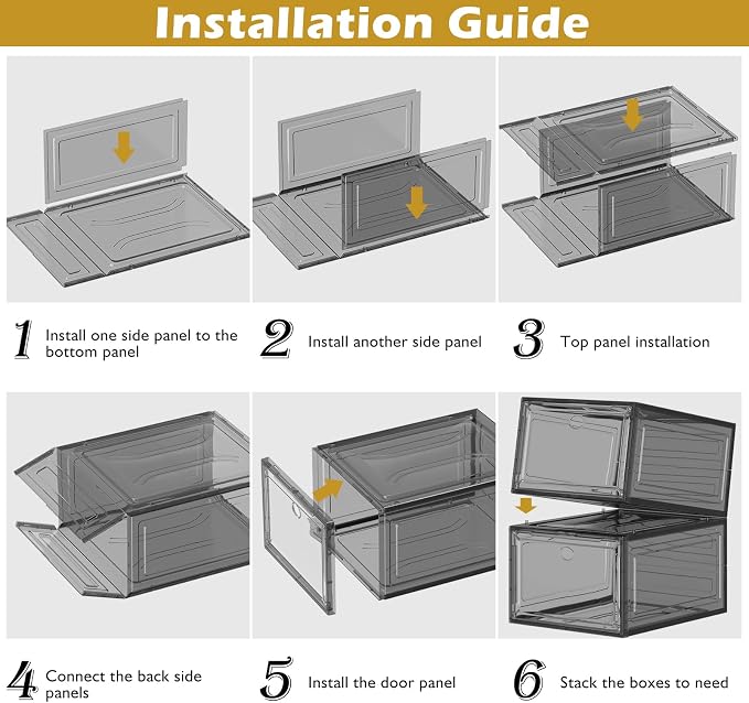 7 code Thicken & Sturdy Clear Shoe Storage Organizer - Image 3