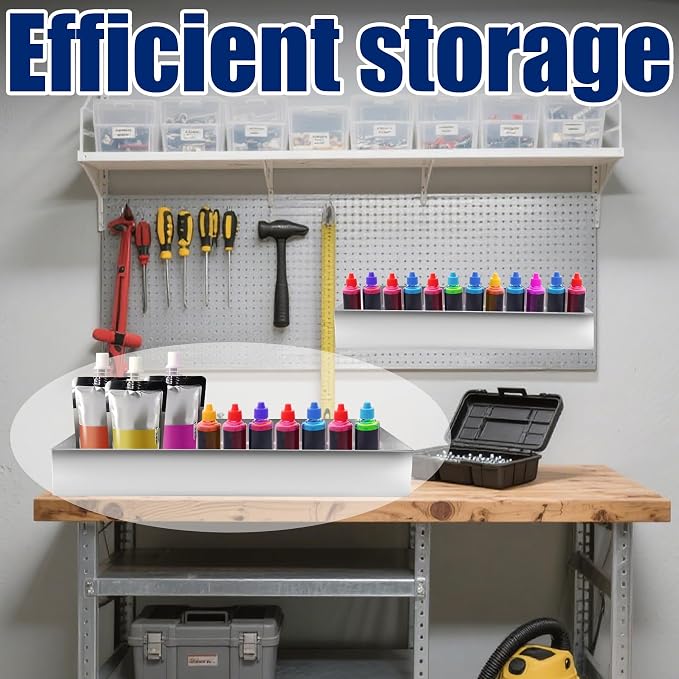 Aluminum Oil Shelf 12 1 Quart bottles Holder Storage Organizer Length 32" - Image 6