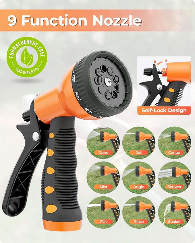 Ayleid Retractable Garden Hose Reel, 1/2 in x 65 ft Wall Mounted Hose Reel - Image 7