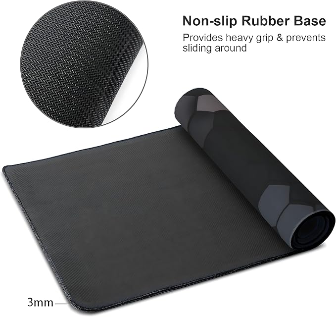 Hexagon Honeycomb Large Mouse Pad, Gaming Keyboard Desk Pad, Extended Mouse Mat - Image 4