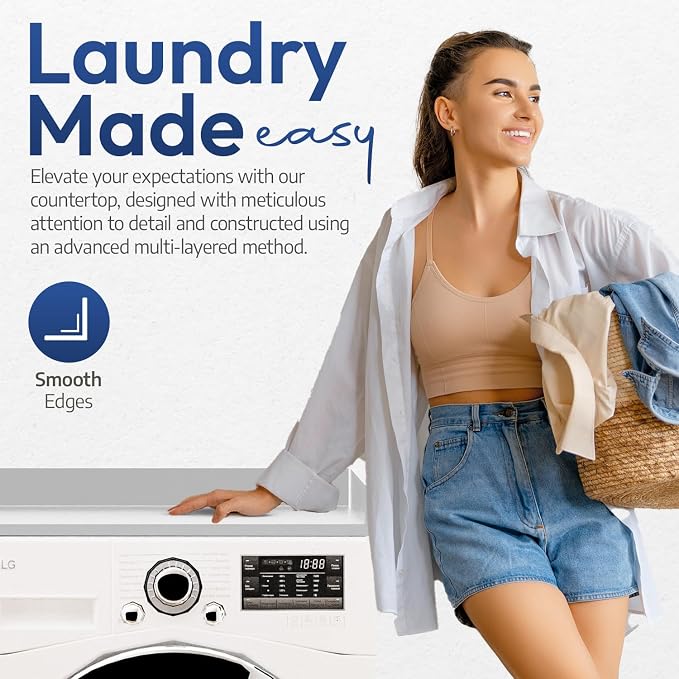OfficeSimpli Washer Dryer Countertop, Made in USA, Non-Slip Pads, Easy Clean - Image 8