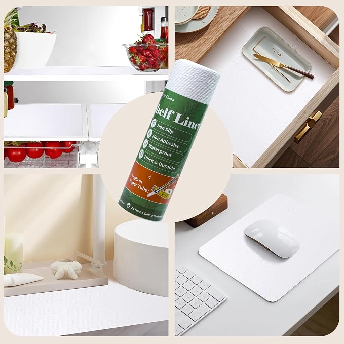 Shelf Liners for Kitchen Cabinets 12in x 10FT, Non Adhesive Drawer Liner Pure - Image 9